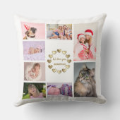 Elegant Gold Family Foto Collage Moederdag Kussen (Achterkant)