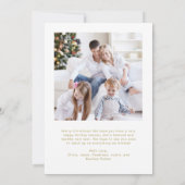 Elegant Gold Family Multi Photo Grid | Kerstmis Feestdagenkaart (Achterkant)