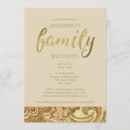 Elegant Gold Family Reunion Kaart