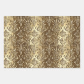 Elegant Gold Faux Brocade Gift  Inpakpapier Vel (Voorkant 3)