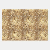 Elegant Gold Faux Brocade Gift  Inpakpapier Vel (Voorkant 2)