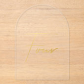 Elegant Gold Faux Foil Arch Acrylic Table Number Acryl Uitnodigingen (Voorkant)