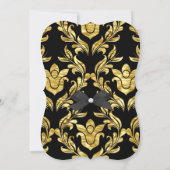 Elegant Gold Faux Folie Zwarte Dag Partij Kaart (Achterkant)