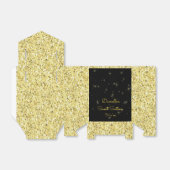 Elegant Gold, Faux Glitter, zoete zestien Bedankdoosjes (Uitgevouwen)