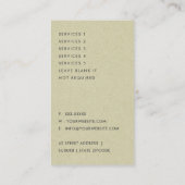 ELEGANT GOLD FAUX KRAFT WERELDKAART PERSONALISEERD VISITEKAARTJE (Achterkant)
