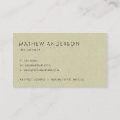 ELEGANT GOLD FAUX KRAFT WERELDKAART PERSONALISEERD VISITEKAARTJE (Achterkant)