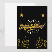 Elegant Gold Felicitaties Wenskaart Kaart (Voorkant / Achterkant)