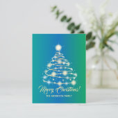 Elegant Gold Festive Holiday Tree Merry kerst Feestdagenkaart (Staand voorkant)