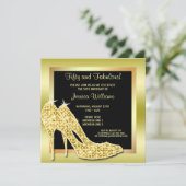 Elegant Gold Fifty & Fabulous verjaardagsfeestje Kaart (Staand voorkant)