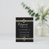 Elegant Gold Filigree Trim Visitekaartjes (Staand voorkant)