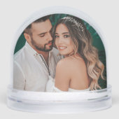 Elegant Gold First Christmas Photo Keepsake Sneeuwbol (Voorkant)