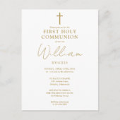 Elegant Gold First Heilige Communauteit Uitnodigin Briefkaart (Voorkant)