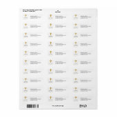 Elegant Gold First Heilige Communauteit Uitnodigin Etiket (Full Sheet)