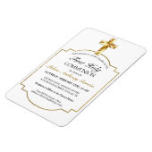 Elegant Gold First Heilige Communauteit Uitnodigin Magneet (Linkerzijde)