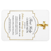 Elegant Gold First Heilige Communauteit Uitnodigin Magneet (Horizontaal)