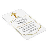 Elegant Gold First Heilige Communauteit Uitnodigin Magneet (Rechterzijde)