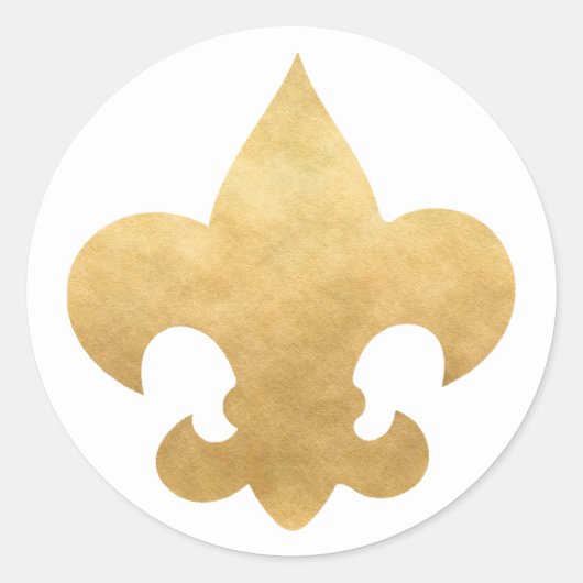 Elegant Gold Fleur De Lis Stickers Seals (Voorkant)