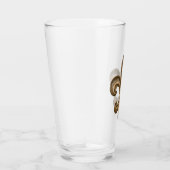 Elegant Gold Fleur de Lis Symbol Glas (Rechts)