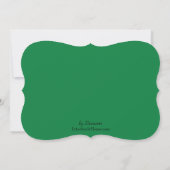 Elegant Gold Fleur Green Holiday Uitnodiging (Achterkant)