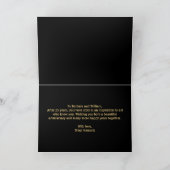 Elegant Gold Floral 25th Wedding Jubileum Kaart (Binnen)