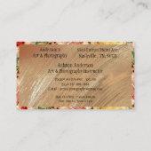 Elegant Gold Floral Abstracte Waterverf Rustic Visitekaartje (Achterkant)