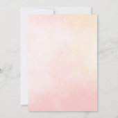 Elegant Gold Floral Baby Shower Invitation Kaart (Achterkant)