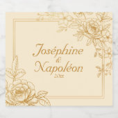 Elegant Gold Floral Bier Etiket (Enkel label)