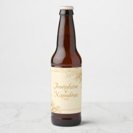 Elegant Gold Floral Bier Etiket