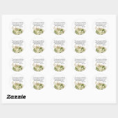 Elegant Gold Floral Bijbel Verse Kerstmis Ronde Sticker (Vel)