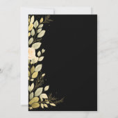 Elegant Gold Floral Botanical Baby Shower  Kaart (Achterkant)