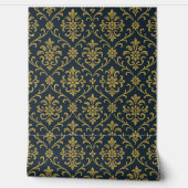 Elegant Gold Floral Damask Behang (Afrollen)