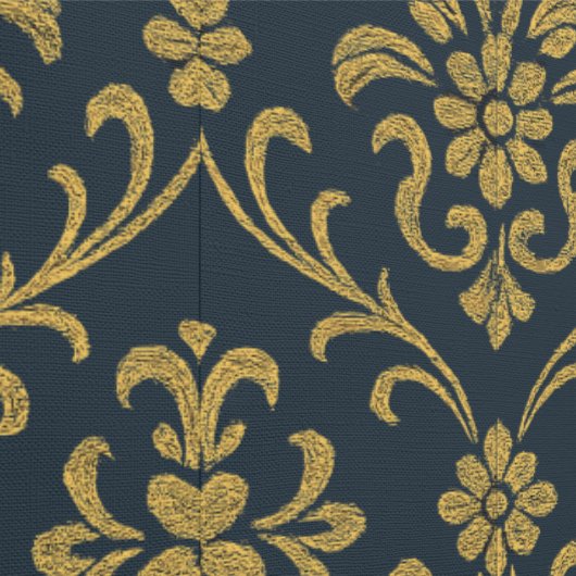 Elegant Gold Floral Damask Behang (Zoom)