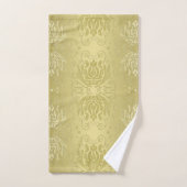Elegant Gold Floral Damask Print Towel set Bad Handdoek (Handdoek)