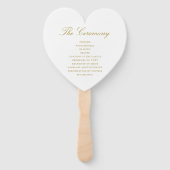 Elegant Gold Floral Damask Script White Wedding Handwaaier (Achterkant)