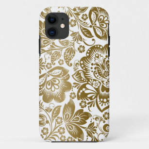Elegant Gold  Floral Damaskers Case-Mate iPhone Case