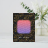 Elegant Gold Floral Design Photo Briefkaart (Staand voorkant)