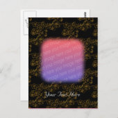 Elegant Gold Floral Design Photo Briefkaart (Voorkant / Achterkant)