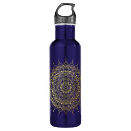 Elegant Gold Floral Henna Mandala Waterfles