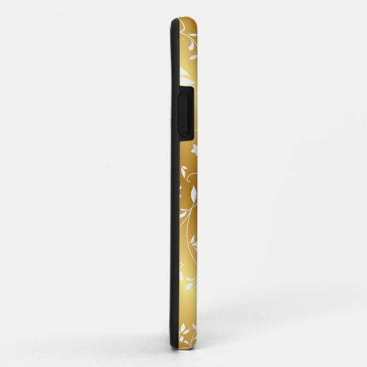 Elegant Gold Floral iPhone Case (Achterkant/rechts)