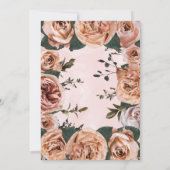 Elegant Gold Floral Lijst Rozen Pensioenuitkering Kaart (Achterkant)