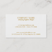 Elegant Gold  Floral Lijst Visitekaartje (Achterkant)