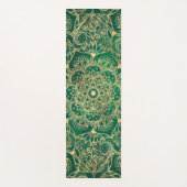 Elegant Gold Floral Mandala Green Design Yogamat (Voorkant)