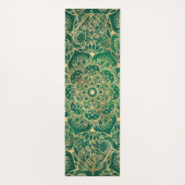 Elegant Gold Floral Mandala Green Design Yogamat (Achterkant)