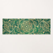 Elegant Gold Floral Mandala Green Design Yogamat (Voorkant (horizontaal))