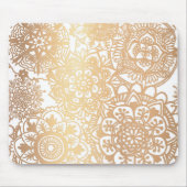 Elegant Gold Floral Mandala Pattern Muismat (Voorkant)