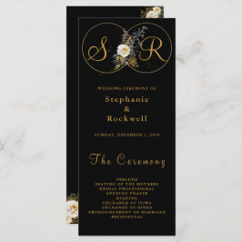 Elegant Gold Floral over het programma voor een zw