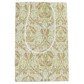 Elegant Gold Floral Pattern Medium Cadeauzakje (Voorkant)