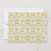 Elegant Gold Floral Pattern Notitiekaartje (Achterkant)