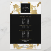 Elegant Gold Floral Pattern on White II Flyer (Voorkant)