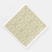 Elegant Gold Floral Pattern Servet (Hoek)